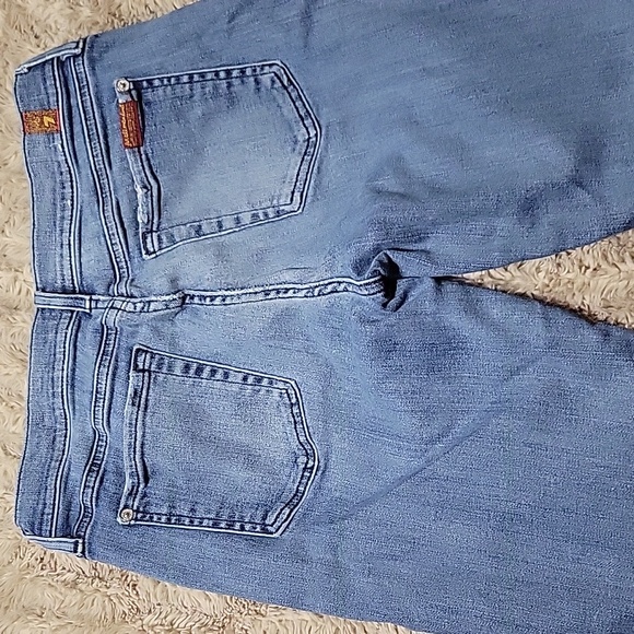 7 For All Mankind Jeans Cropped Boot Sz 30 - Picture 8 of 11